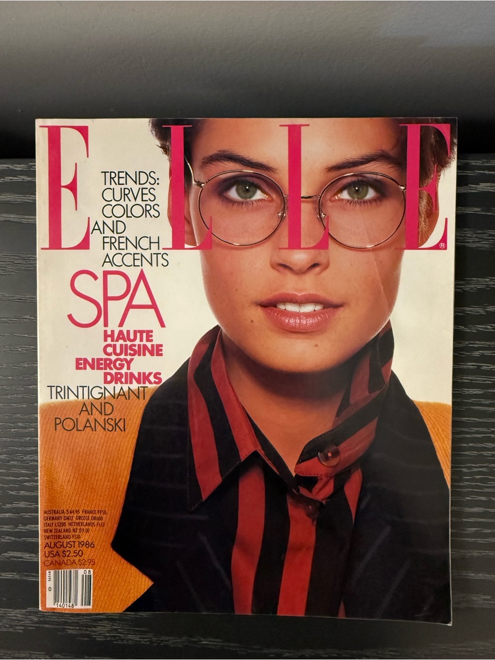 ELLE Magazine August 1986: Cover - Famke Janssen
